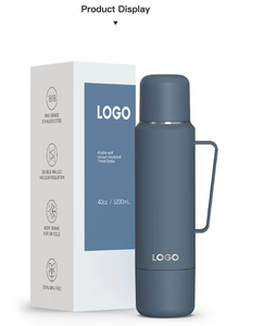 Picnic Friendly 40oz Vacuum <b>Flask</b> Design Stainless Steel Water <b>Bottle</b> With Handle - Product Image 6