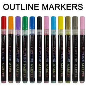 Beautiful Lines Marker Double Line Outline Pens For Christmas Card DIY Drawing