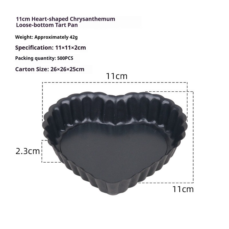Moule à tarte en forme de cœur pour chrysanthème, 11 cm * N°468 *