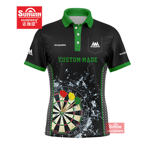 100% polos de rugby de <span class=keywords><strong>cricket</strong></span> en polyester sublimé Golf chemise en maille à motif personnalisé avec logo polo pour hommes de fléchettes - Product Image 3