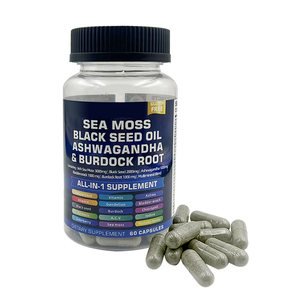 Cápsulas de Musgo Marino y Algas para Adultos, Venta al por Mayor, Personalizadas, OEM, Transfronterizas, 60 Cápsulas/Botella - Product Image 1