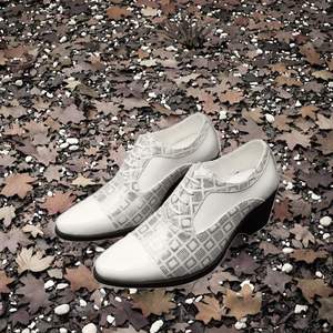 Men's Casual Oxford Leather Shoes <b>Height</b> <b>Increasing</b> Dress Shoes Comfortable Pointed Head <b>Insole</b> Slip-On Anti-Slip Oxfords Shoes - Product Image 3