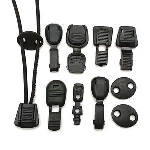 Cierres de Cordón de Plástico Negros de una Pieza con Orificio Único para Sudaderas, Chaquetas y Mochilas - Product Image 2