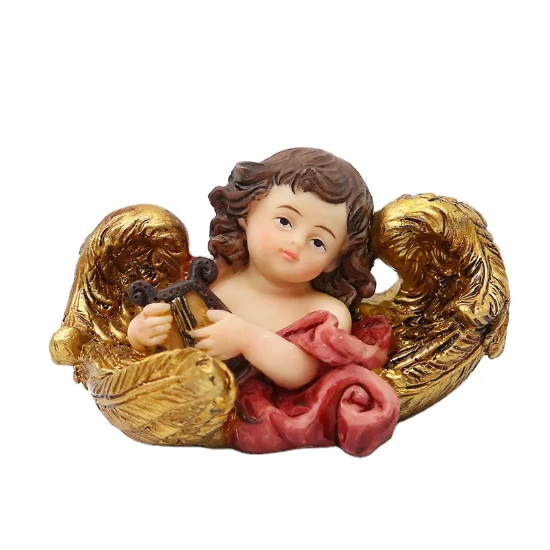 Figura de Ángel de poliresina, escultura de recuerdo, pequeño ángel masculino, venta al por mayor, nuevos productos
