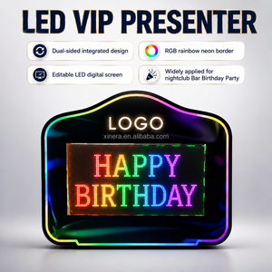 Custom Logo Bar Club VIP Reception RGB Handheld Acrylic LED Scrolling Text Display <b>Message</b> <b>Board</b> Sign - Product Image 6