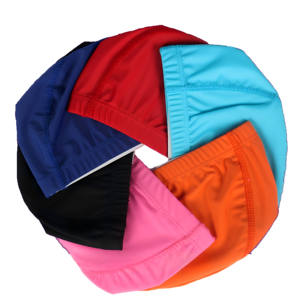 Bonnet <span class=keywords><strong>de</strong></span> bain en nylon <span class=keywords><strong>de</strong></span> couleur unie - Durable et élastique, protège les cheveux des dommages du chlore, option <span class=keywords><strong>de</strong></span> logo personnalisé - Product Image 3
