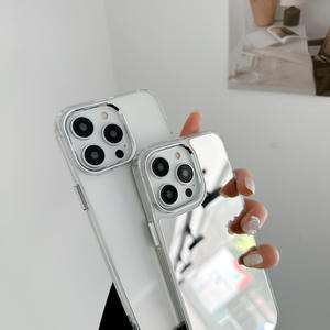 Funda Protectora para Teléfono con Espejo Plateado de Lujo para Mujeres y Niñas, Resistente a Golpes, para <span class=keywords><strong>iPhone</strong></span> 7 8 Plus XS <span class=keywords><strong>XR</strong></span> 11 12 13 14 Pro Max - Product Image 3