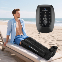 Masseur de jambes à compression d'air sans fil KangWanJia avec télécommande, pression de 30 à 260 mmHg, 6 modes, minuterie de 60 minutes, idéal pour les coureurs