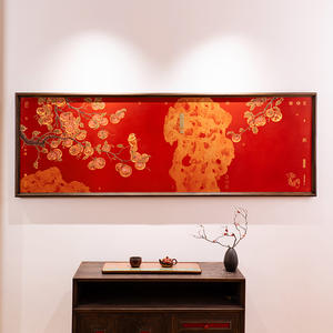 Cuadro Decorativo para Pared <span class=keywords><strong>de</strong></span> Sala <span class=keywords><strong>de</strong></span> Estar, Estilo Chino Moderno, Cobre, Persimón, Hecho a Mano, <span class=keywords><strong>de</strong></span> Alta Gama - Product Image 2