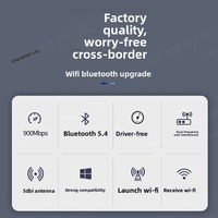 Tarjeta de Interfaz de Red Inalámbrica de Doble Banda WiFi6 Externa sin Controladores, Receptor de Red USB para Computadora de Escritorio AX900M, Adaptador 5.4