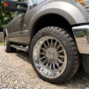Jantes en alliage forgées à rebord profond poli de 20, 22, 24, 26 pouces pour camionnettes C10, F150, F250, Silverado, Ram, GMC, roues tout-terrain - Product Image 3