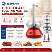Nouvelle Fontaine à Chocolat en Acier Inoxydable 230W, 4-5 Niveaux, Capacité 1800ml/3000ml, Contrôle Indépendant, Usage Commercial Professionnel