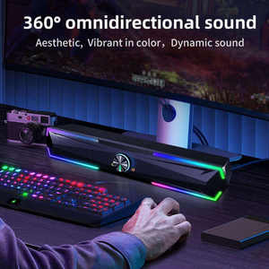 Barre de son portable RGB sans fil Bluetooth avec subwoofer pour PC, ordinateur, téléphone portable et jeux (compatible CKD/SKD) - Product Image 4