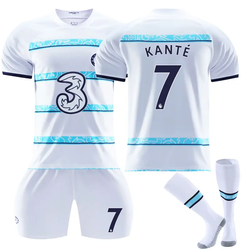 Chelsea a away Custom Home Club Football Uniform No. 10 Pulisic 11 Felix 7 Kanter 19 Mount For white football suit With Socks