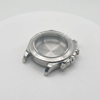 Boîtier de montre personnalisé pour homme en acier inoxydable de 41 mm, chronographe, montres mécaniques, montres-bracelets étanches