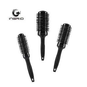 Professional Hairdressing Tool Aluminum Tube Hair comb ionic hair drying brush Ceramic and ion round Thermal hair brush