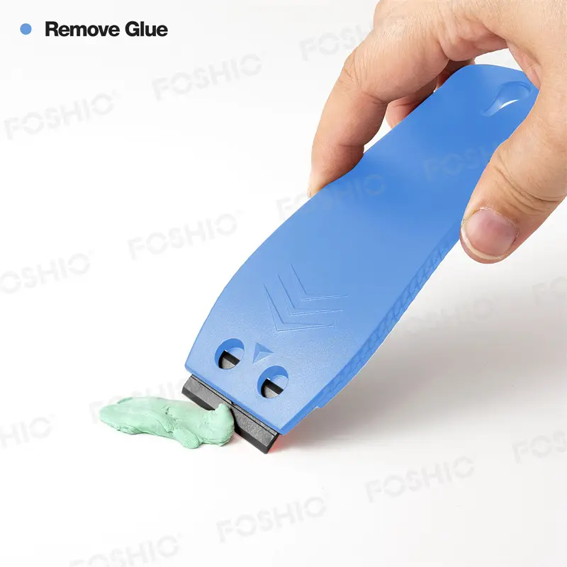 फ़ोशियो कस्टमाइज़ ग्लास सिरेमिक हॉब विंडो ग्लास प्लास्टिक स्क्रैपर क्लीनर रिमूवर क्रिम्पिंग टूल्स