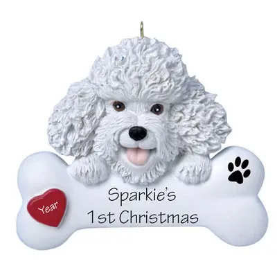 Adorno de resina personalizado para perro y mascota, adorno de árbol de Navidad