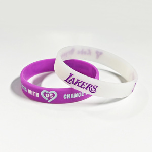 Bracelets en silicone personnalisés de haute qualité, bracelets en caoutchouc avec message ou logo, qualité promotionnelle - Product Image 2
