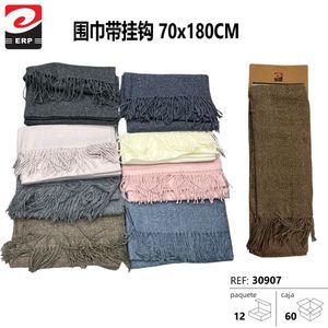 Sciarpa floreale 70x180 cm con gancio per il calore del collo, per uso invernale - Product Image 3