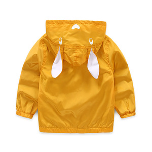 Children's Korean Style Casual Autumn Plain Bomber Jackets with Rabbit Pattern Windproof Eco-Friendly From Chinese Supplier - Product Image 4
