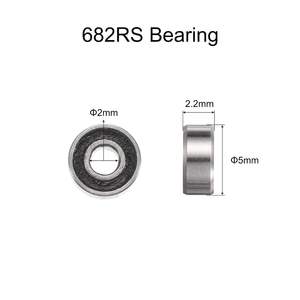 Высокоскоростные миниатюрные 681 682 683 2RS ZZ микро радиальные шарикоподшипники для радиоуправляемого автомобиля Стоматологическая дрель игрушечная рыболовная Экипировка - Product Image 2