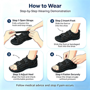 Zapato Postoperatorio Cómodo, Transpirable y Ajustable, Zapato Médico Quirúrgico para <span class=keywords><strong>Fractura</strong></span> <span class=keywords><strong>de</strong></span> Dedo <span class=keywords><strong>del</strong></span> <span class=keywords><strong>Pie</strong></span> - Product Image 4
