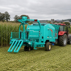 Enfardeur-ensileuse combiné remorquable pour grandes balles rondes 100 cm, pour ensilage et balles de foin, matériel de récolte agricole - Product Image 3