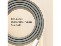 Corde à sauter de boxe réglable en PVC ultra-résistant de 6 mm, anti-torsion