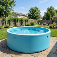 Großer, umweltfreundlicher, wasserdichter, aufblasbarer Swimmingpool für Familien, Kinder und Neugeborene zur Nutzung im Garten im Sommer.