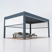 Pergola à lames orientables en aluminium pour jardin extérieur, vente en gros usine, 3x3 3x4 5x4 6x3, toit d'ombrage, auvent imperméable