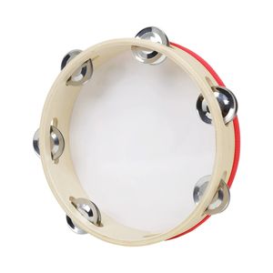 Pandereta de mano Orff de 8 pulgadas con una sola fila, tipo Lollipop, para rendimiento profesional y material didáctico para la enseñanza musical - Product Image 4