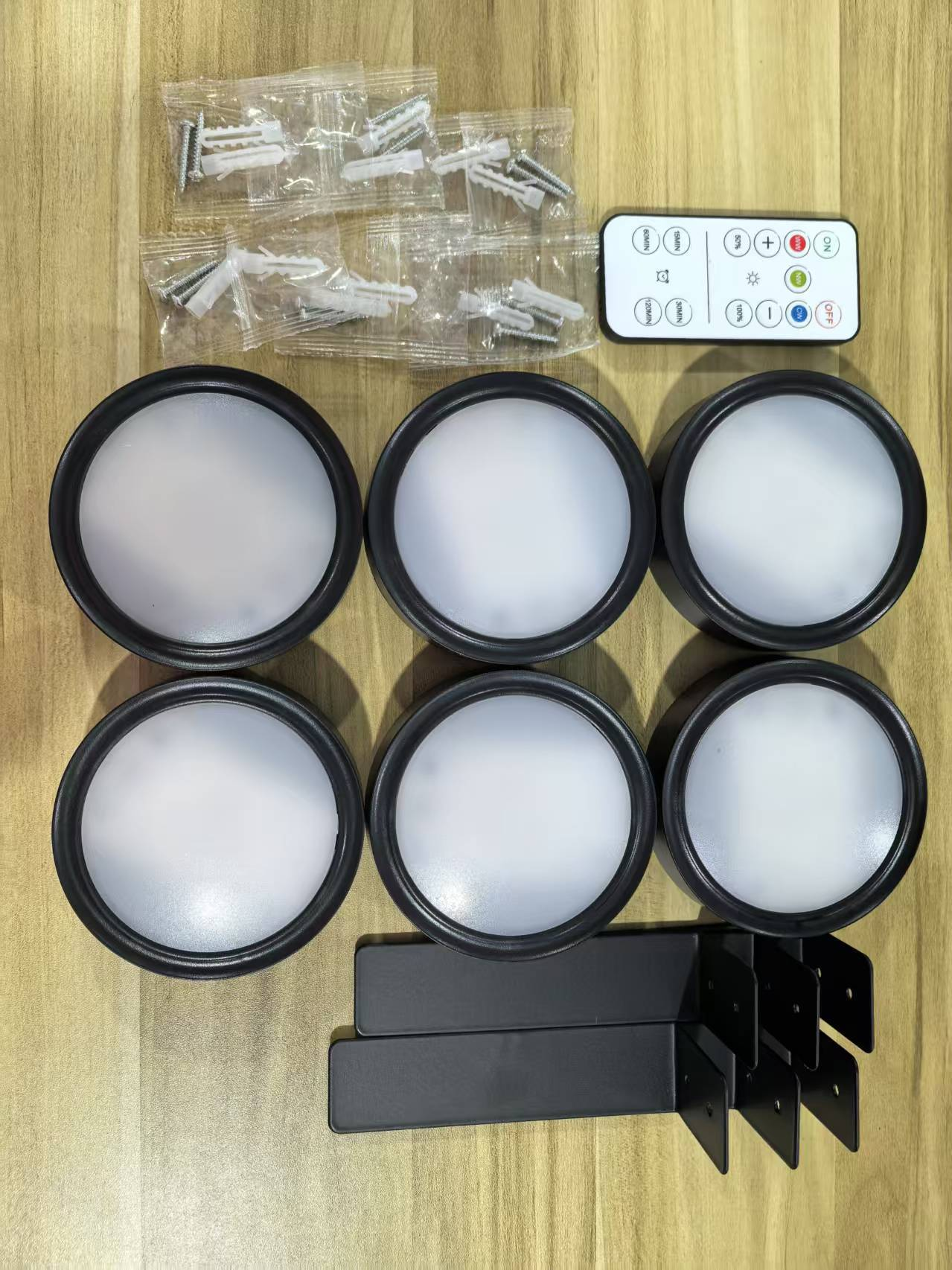 [Black-shell 3-color] 6 Light + 1 Remote Control