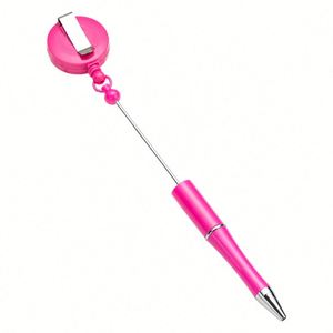 Diy Beaded <b>Retractable</b> Badge Reel Custom Bead Pull <b>Pen</b> | Promotional Gift - Product Image 4