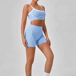 Wholesale Women's High Waist Biker Shorts Tummy Control Butt Lifting Yoga Workout Shorts No Camel <b>Toe</b> Slim Fit Activewear Shorts - Product Image 3