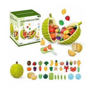 Kids Play <b>Kitchen</b> Pretend Food Toy Set Cutting Fruit Vegetable Cooking Play <b>Plastic</b> Fantasy & Sci-Fi Toysrunner - Product Image 1