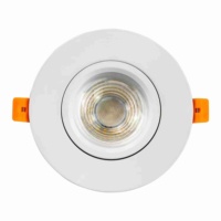 Lampu Plafon Dalam Ruangan Cahaya Hangat 2700K DALI Dimming 4 inci 9 Watt COB LED Lampu Plafon Gimbal