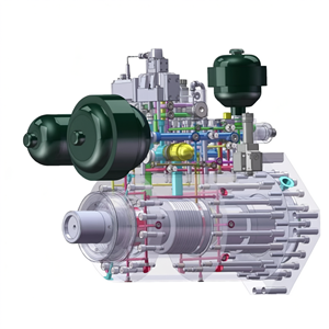Accumulateur à diaphragme soudé hermétique 0,32L 0,35L 0,5L 21 MPa en acier au carbone, réservoir d'azote hydraulique - Product Image 2