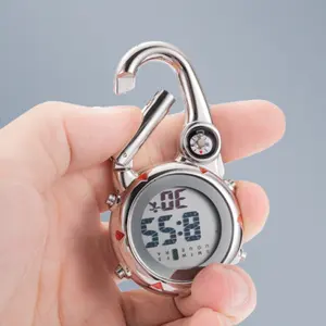 Clip on-reloj Digital multifunción para escalada, mochila, reloj, despertador, fecha, semana, reloj