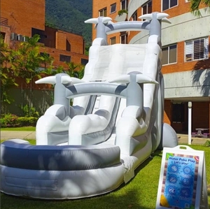 23ft Trắng khổng lồ thương mại Inflatable trượt nước cho trẻ em người lớn bouncy lâu đài trượt nước nhà trả lại Inflatable với hồ bơi - Product Image 2