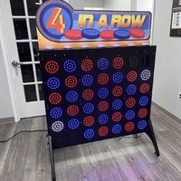 Songfa LED 4 rangées, machine de jeu d'arcade électronique lumineuse, jeu de stratégie, pour événements et locations de fêtes, équipement de terrain de jeux, en PP, fabriqué en Chine