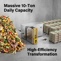 Machine de compostage pour le recyclage des déchets alimentaires, transforme les restes organiques de cuisine en compost, 1-10t/jour
