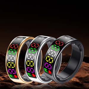 Wholesale Sports <strong>Heart</strong> <strong>Rate</strong> <strong>Monitor</strong> Smart Ring Waterproof Stainless Steel Step Counter with App Control for Health &amp; Fitness - Product Image 2