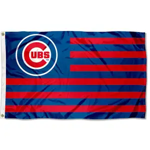 定制便宜的聚酯3'x 5英尺印刷芝加哥俱乐部运动球迷旗