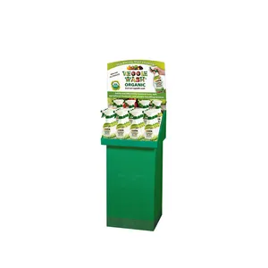 Supermarket Display Stands For Food Potato Chips Coffee Beans Chocolate Custom Corrugated Cardboard Floor Display Stand