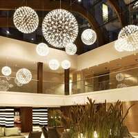 Lustre boule étoile postmoderne créatif pour hôtels de luxe