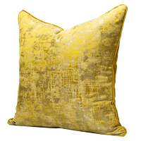 Décoration de la maison taies d'oreiller Jacquard jaune taie d'oreiller personnalisé luxe taie d'oreiller 20x20 pouces jaune housses de coussin pour chambre