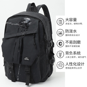 <b>Student</b> <b>Backpack</b> 15 Inches Waterproof Interior Zipper Pocket For School Education Unisex - Product Image 4