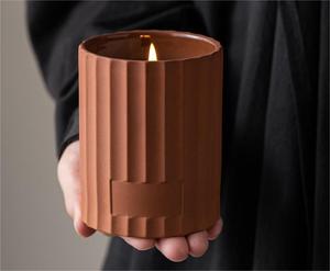 Frascos de Cerámica Blancos de Lujo Personalizados de Alta Calidad, Recipientes Cilíndricos Vacíos para Velas Aromáticas, para Decoración del Hogar - Product Image 2