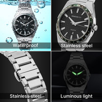Jam Tangan Pria Mewah Stainless Steel Quartz Bisnis Pasokan Jangka Panjang Grosir Logo Kustom Orologio Uomo Jam Tangan Montre Homme
